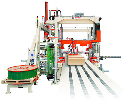 strapping timber machine equipped with polyester strap